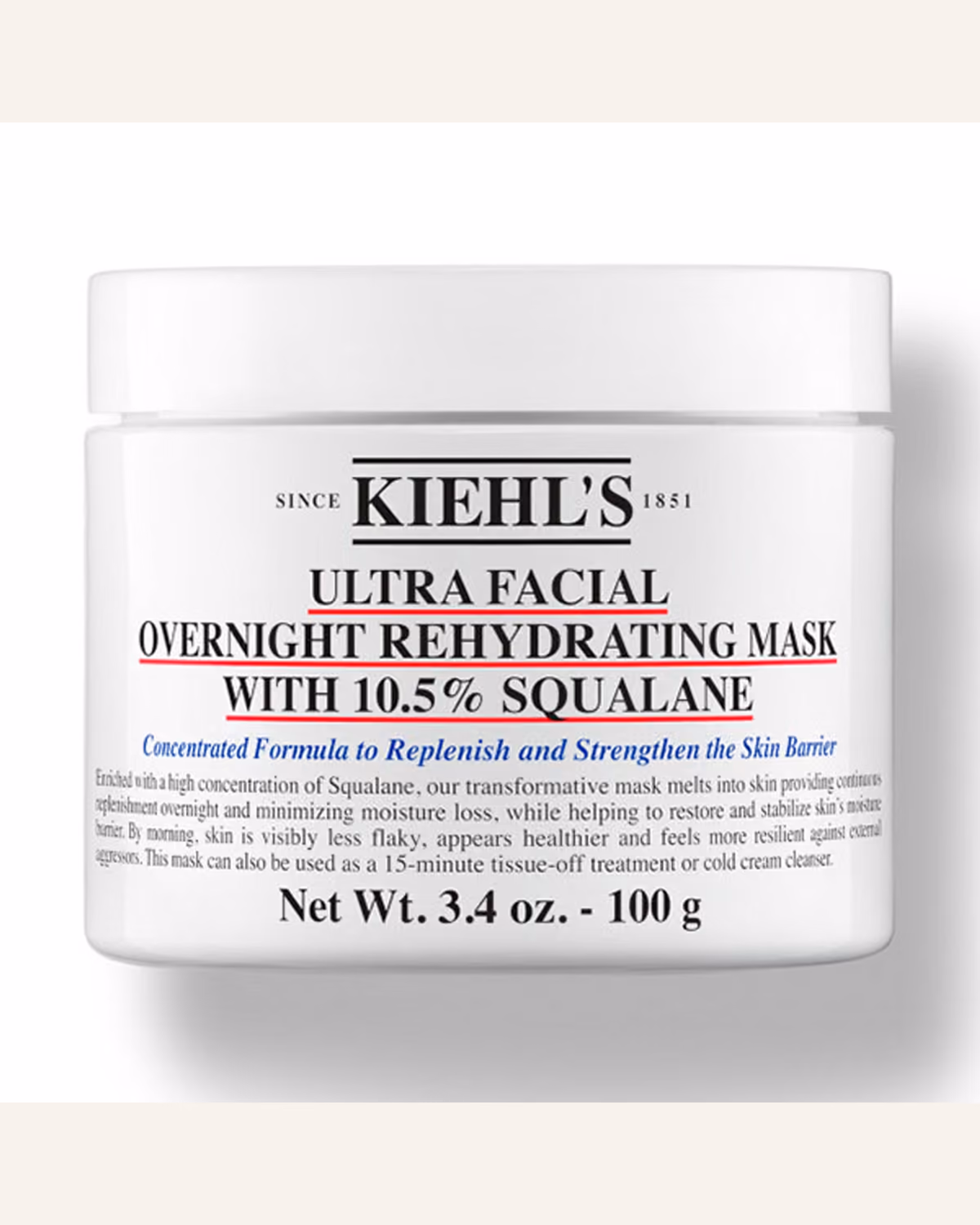 Kiehl’s Ultra Facial Overnight Rehydrating Mask, фотография упаковки