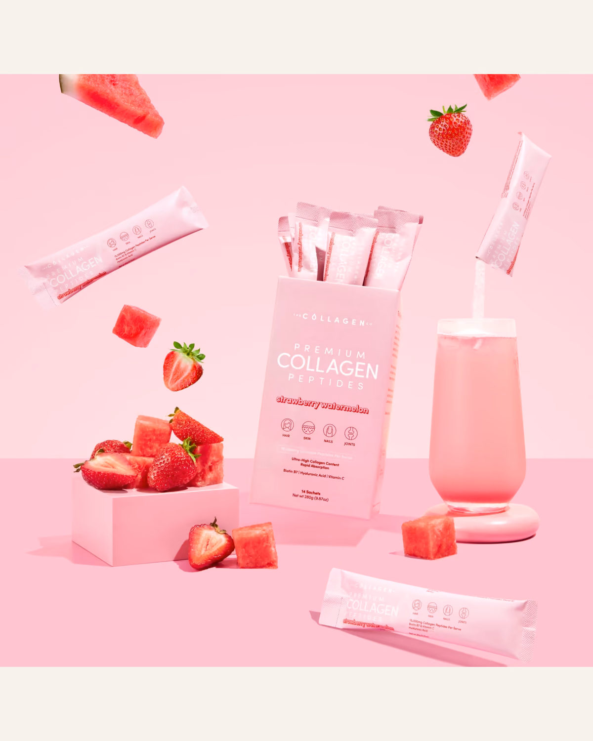 The Collagen Co. Premium Collagen Peptides — Strawberry Watermelon, фотография упаковки
